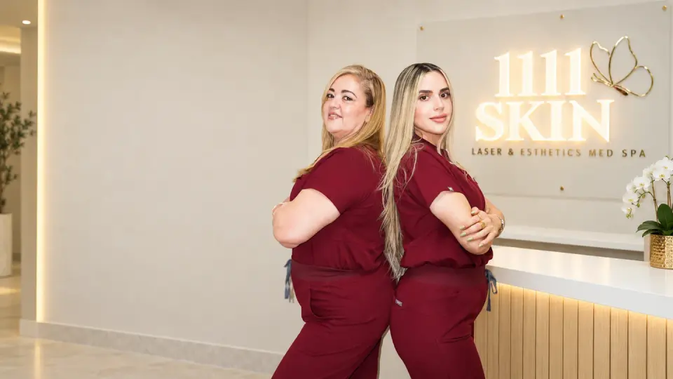 Team at 1111 Skin Laser & Esthetics Med Spa reception, Miami