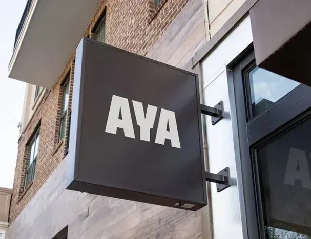 AYA Medical Spa storefront sign, Avalon, Alpharetta