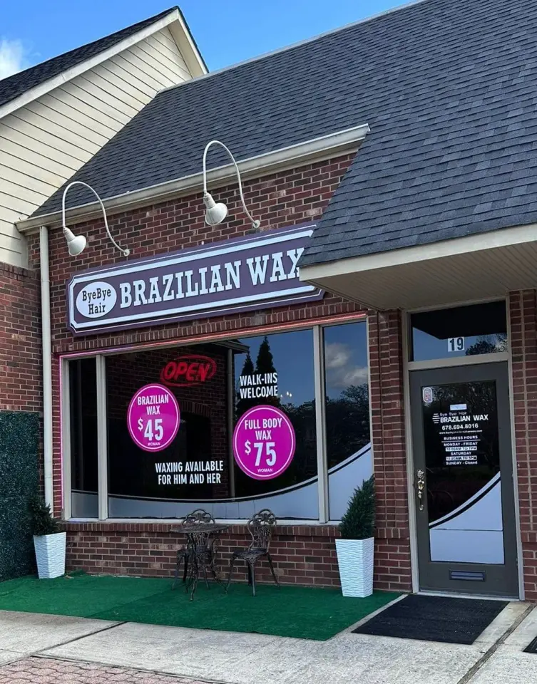 Storefront of Bye Bye Hair Brazilian Wax, Old Alabama Rd, Roswell
