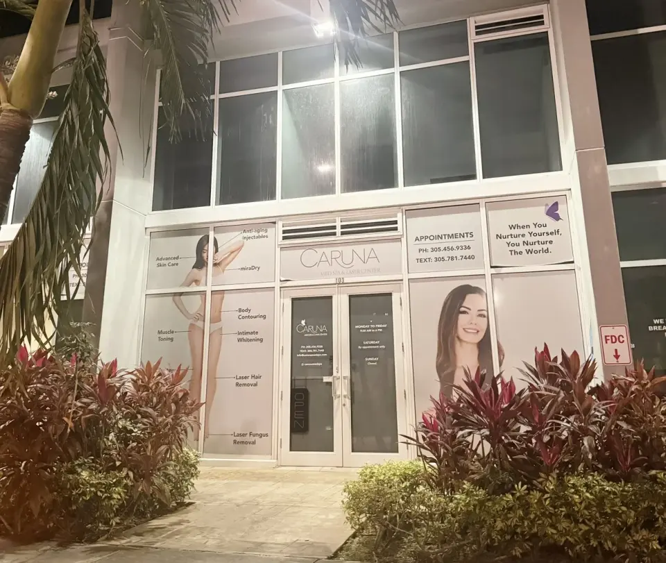 Storefront of Caruna Med Spa & Laser Center, Brickell, Miami