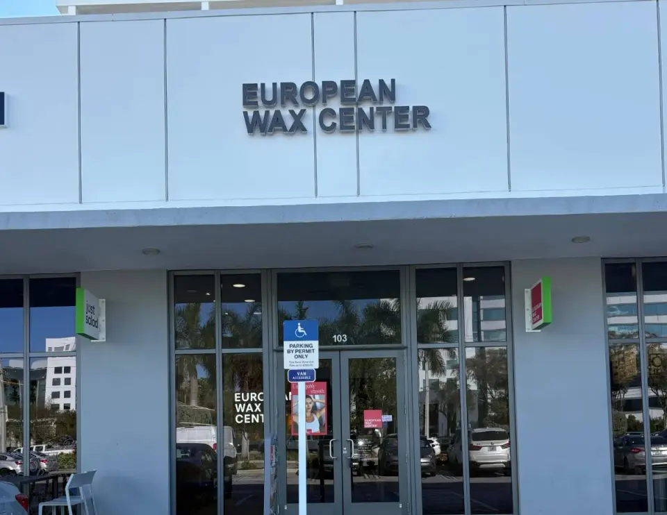 Storefront of European Wax Center, Doral