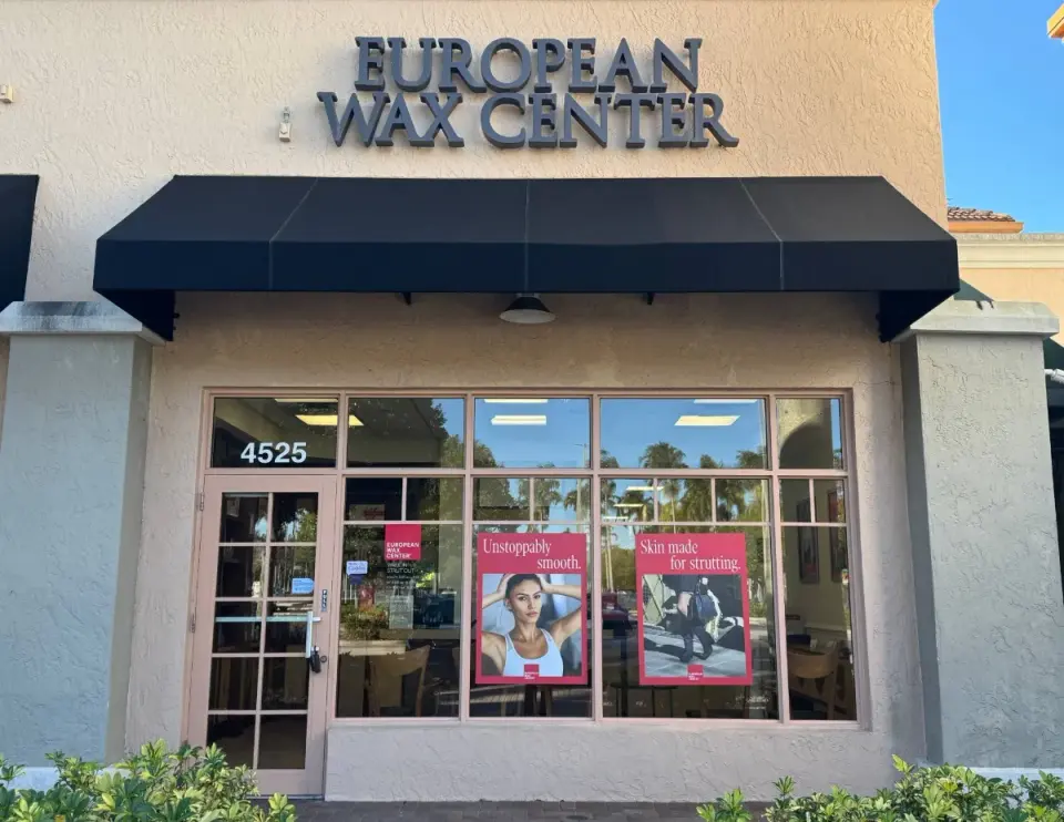Storefront of European Wax Center, Weston