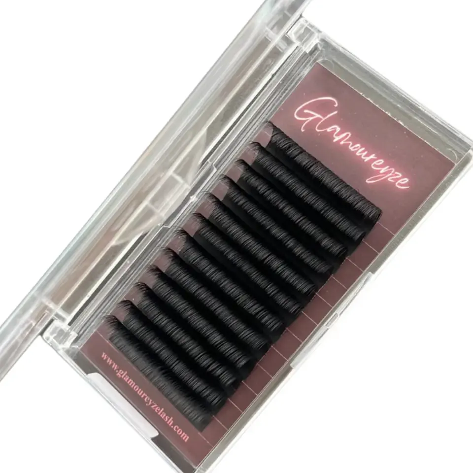 Branded lash extension tray at Glamoureyze Lash Extensions, Atlanta