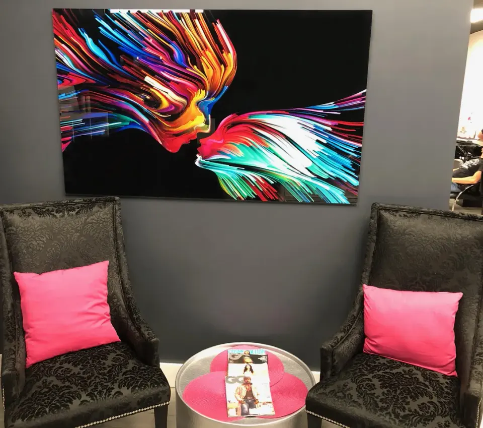 Waiting area at Heaven & Earth Beauty Salon, Sunrise