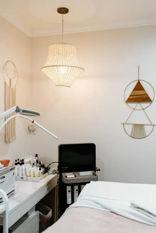 Private treatment room at MB Skin Spa