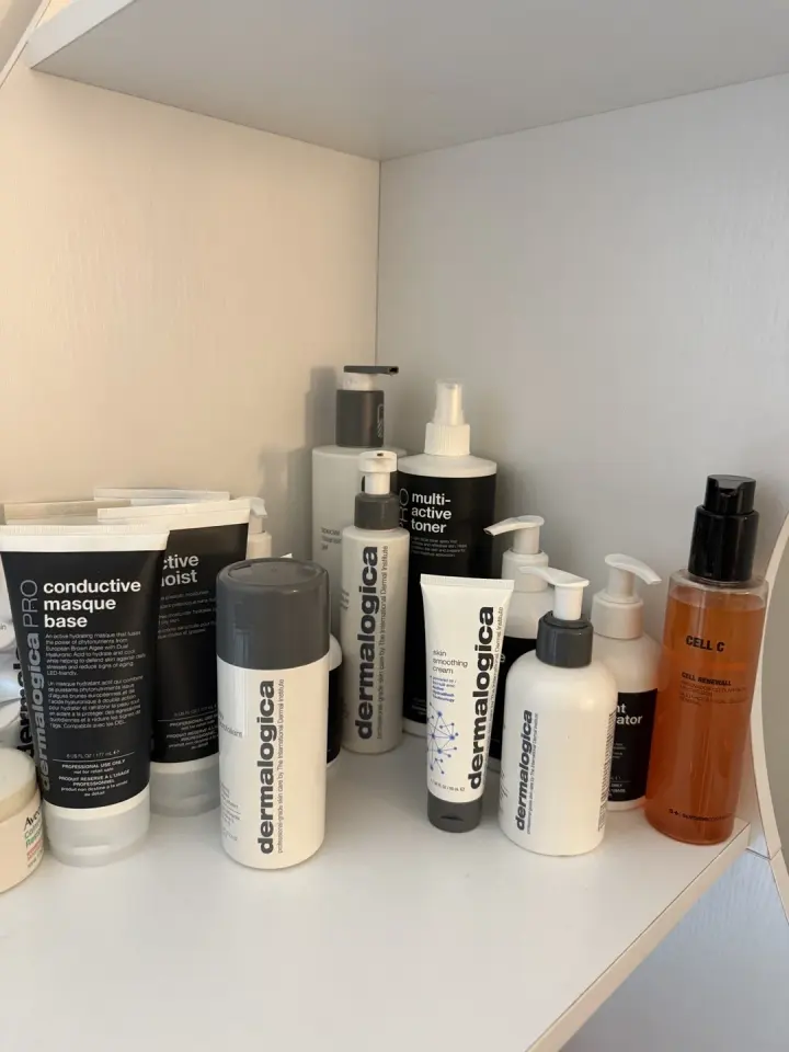 Professional-grade skincare products used at Meraki Miami Beauty, Brickell
