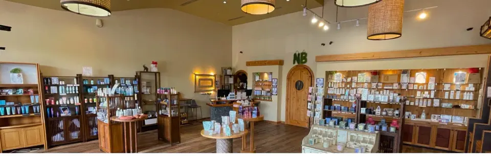 Retail area at Natural Body Spa, Snellville