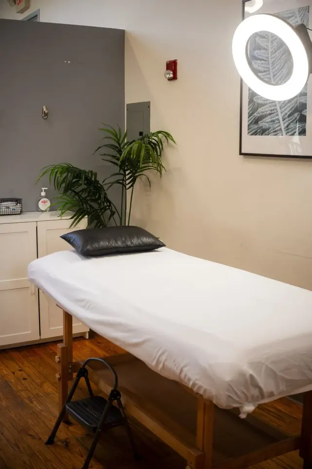 Treatment room at NUUD Wax Studio, Decatur