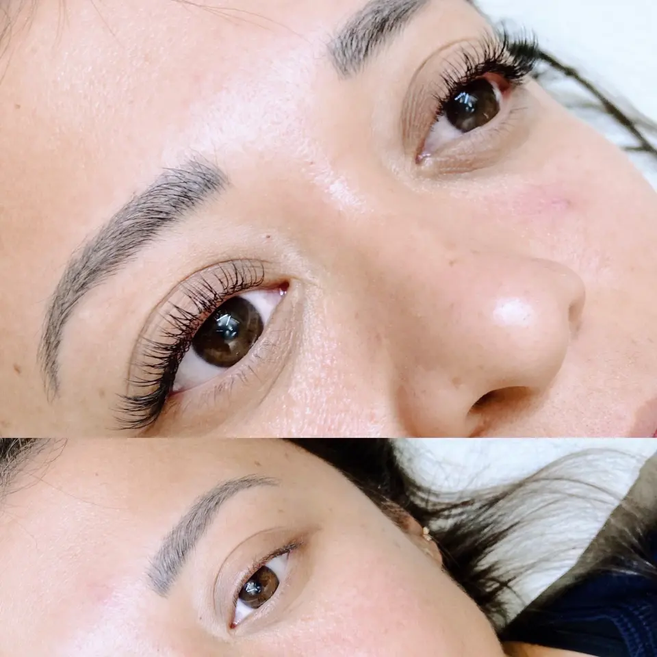 Two client lash-result views from Park Lashes’ official portfolio