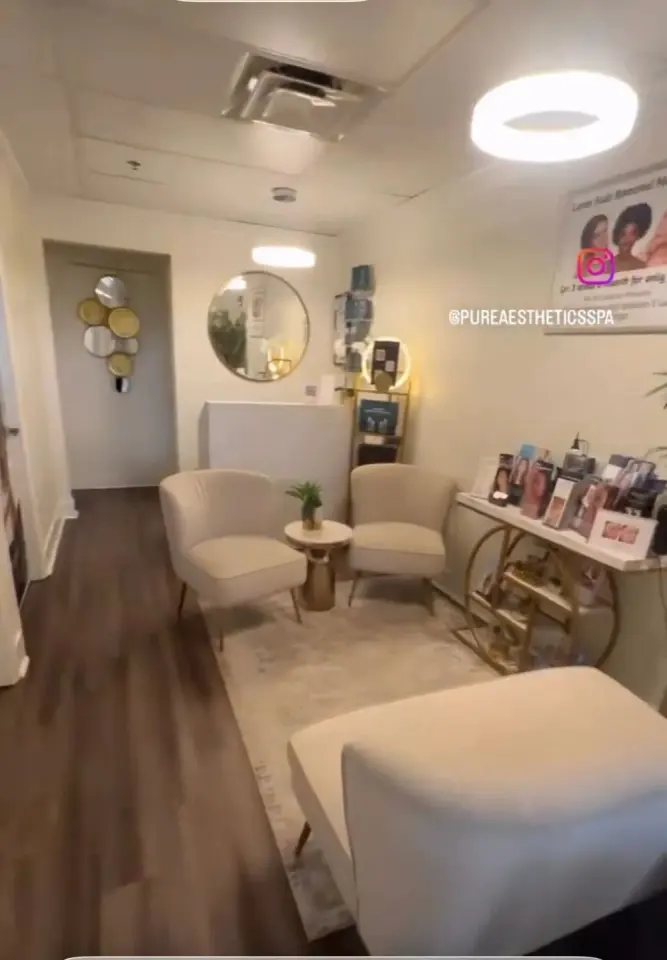 Waiting area at Pure Aesthetics Spa, Weston