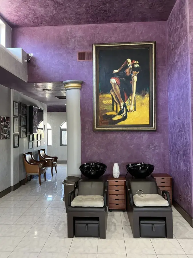 Reception and seating area pictured at Rozina’s Beauty Spa