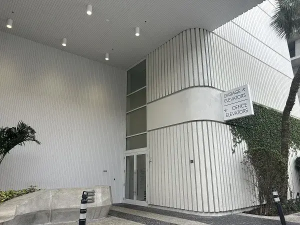 Building entrance and office-elevator signage for Schweiger Dermatology Group, Miami Beach
