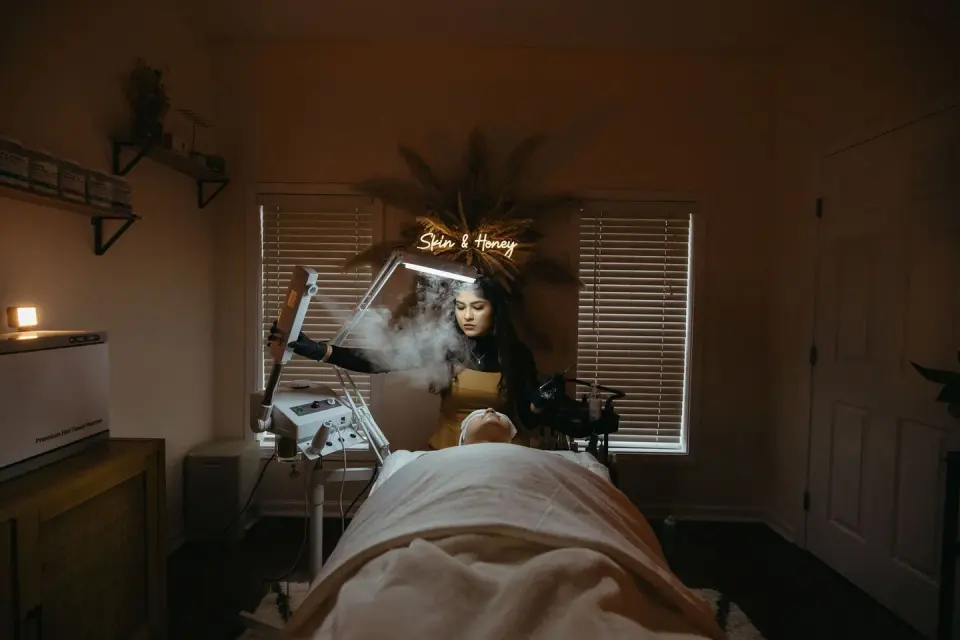 Treatment room at Skin & Honey, Kennesaw