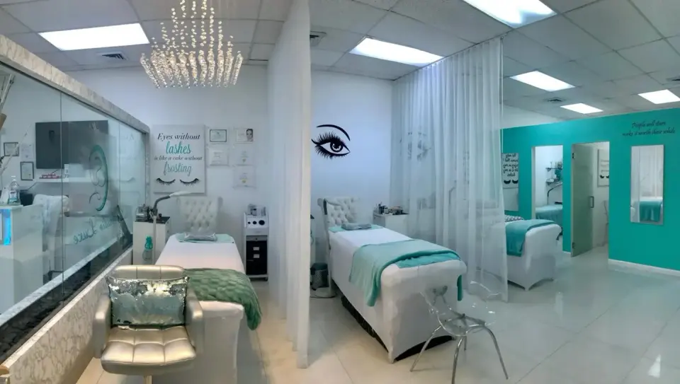 Lash treatment room at Studio Luxe Aventura