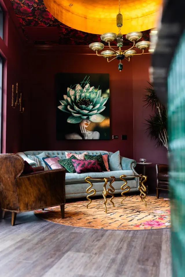 Lounge area at SubRosa Medspa, Sandy Springs