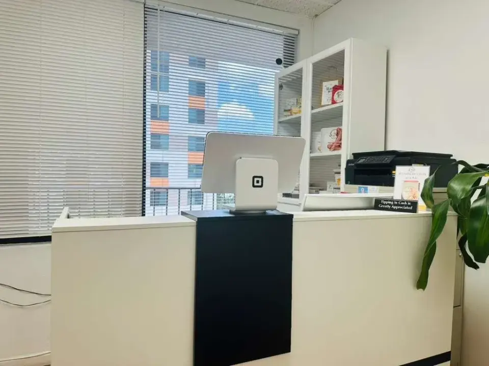 Front desk at SUGARINGBEEWAX, West Flagler
