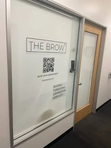 The Brow Fixx studio door inside Salon Republic Santa Monica