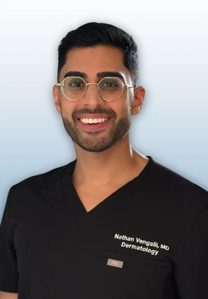 Nathan Vengalil, MD, pictured on Tower Dermatology’s official team page.