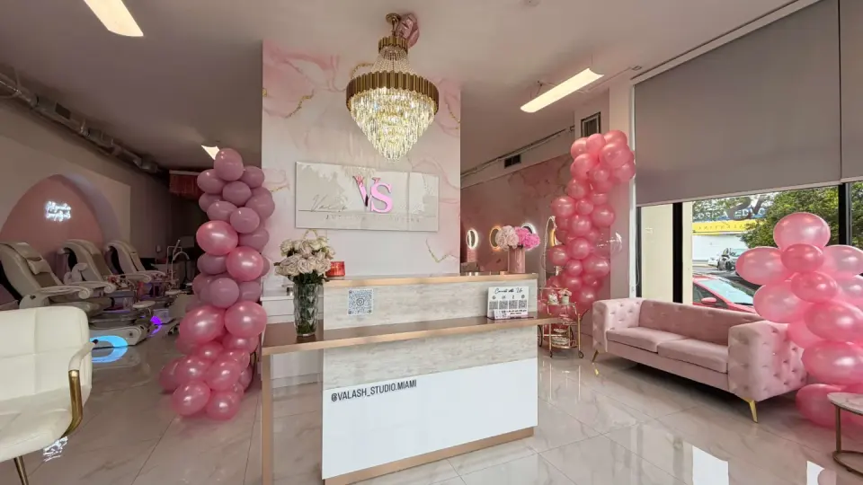 Reception area at Valash Studio, Miami
