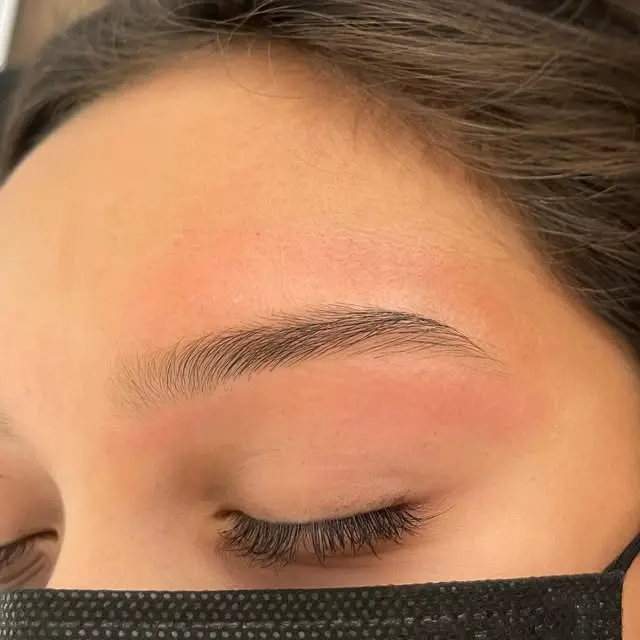 Brow shaping result from Waxed By Suga’s August 2022 portfolio